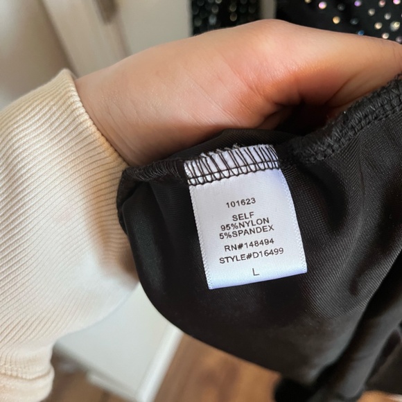 Windsor Black Mesh and Velvet Rhinestone Sparkle Size Large dress like new - Picture 8 of 9